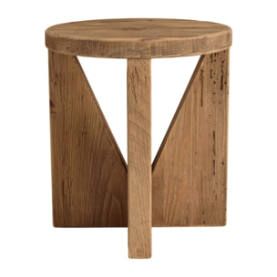 SANDY - Tabouret rond 40x40cm bois Pin recyclé