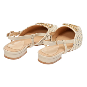Sandali bassi - applicazione accessorio - tacco 2,5 cm