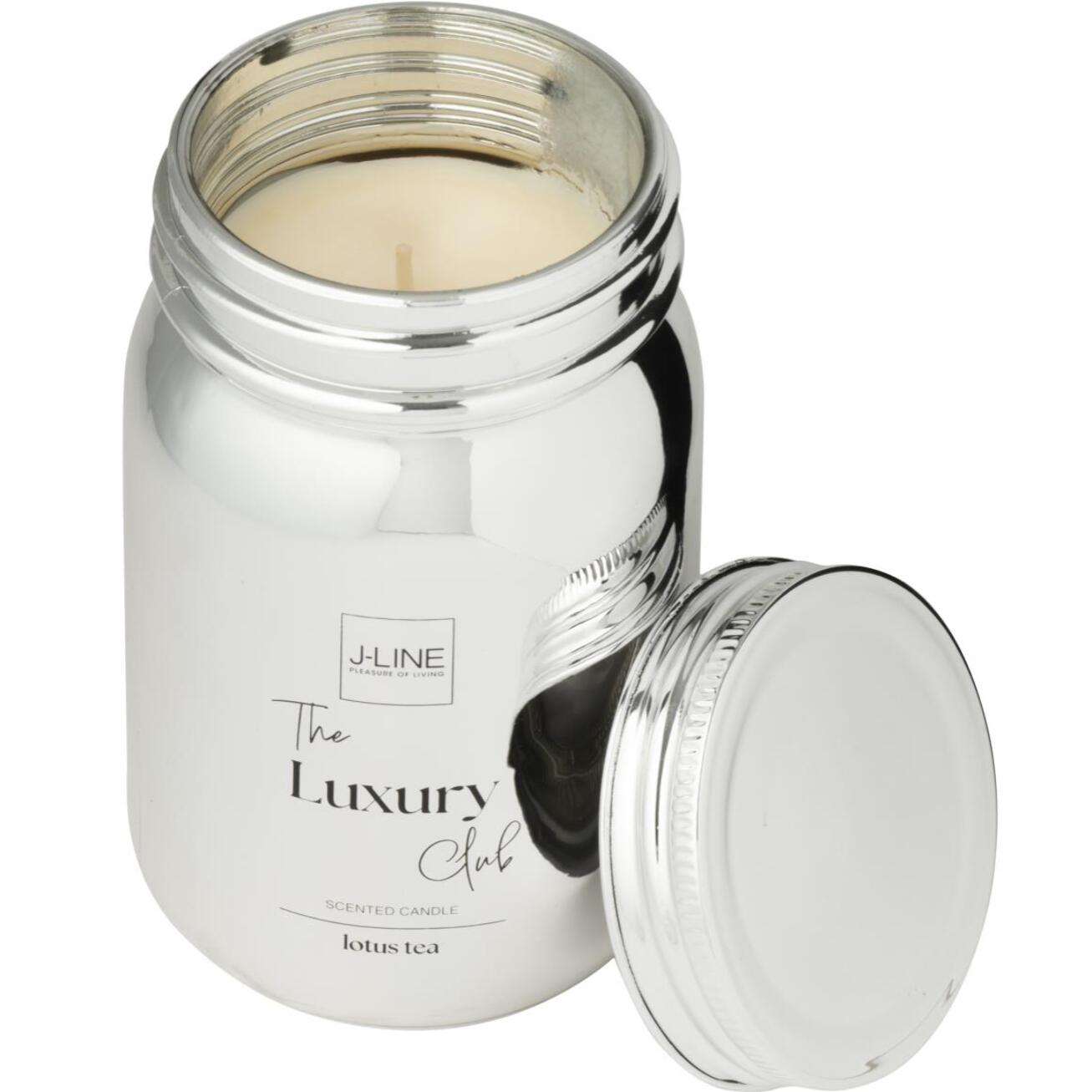 J-Line bougie parfumée Bocal - verre - argent - 69H