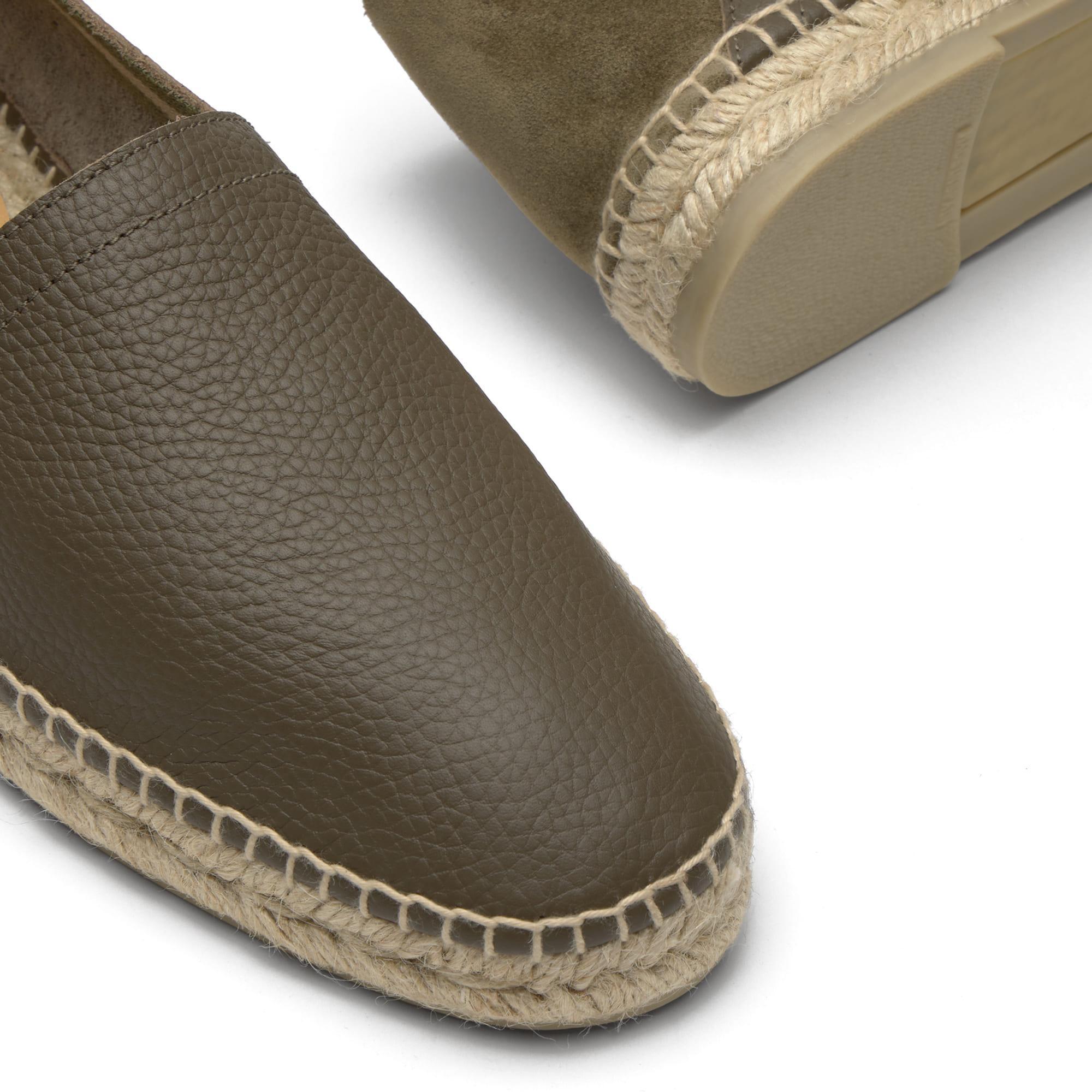 Alpargata plana Polo estilo camping en napa y serraje