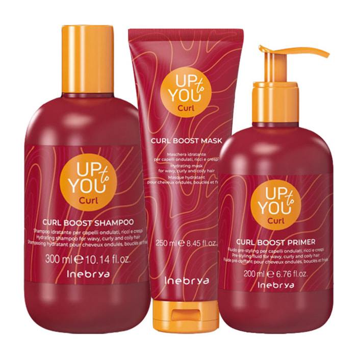INEBRYA Kit Up To You Boost Curl Shampoo 300 + Mask 250+ Premier 200ml