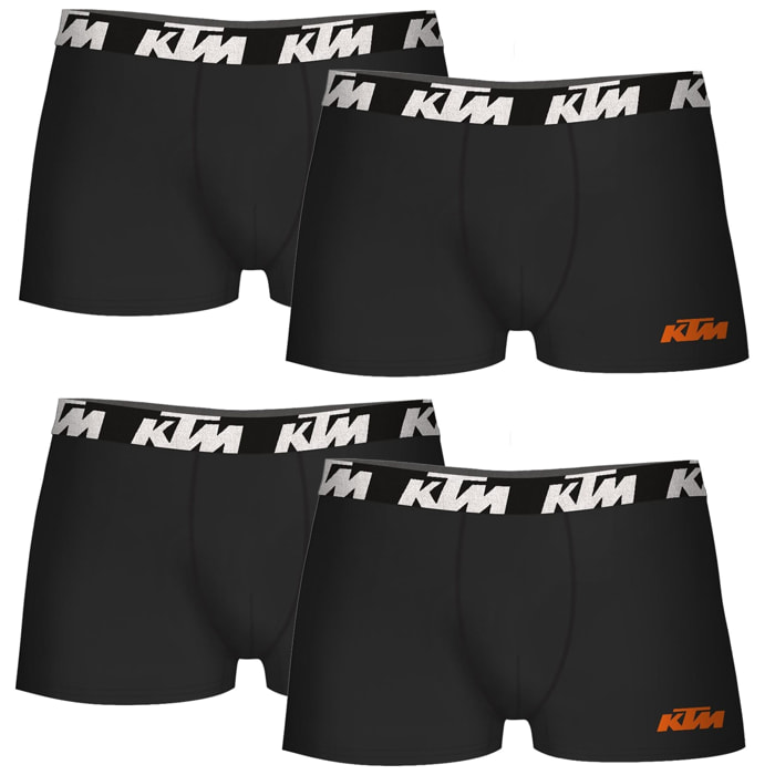 Set de 4 calzoncillos bóxer ktm  negro
