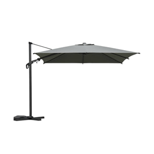 Parasol déporté ETRETAT rectangulaire kaki 3x4m