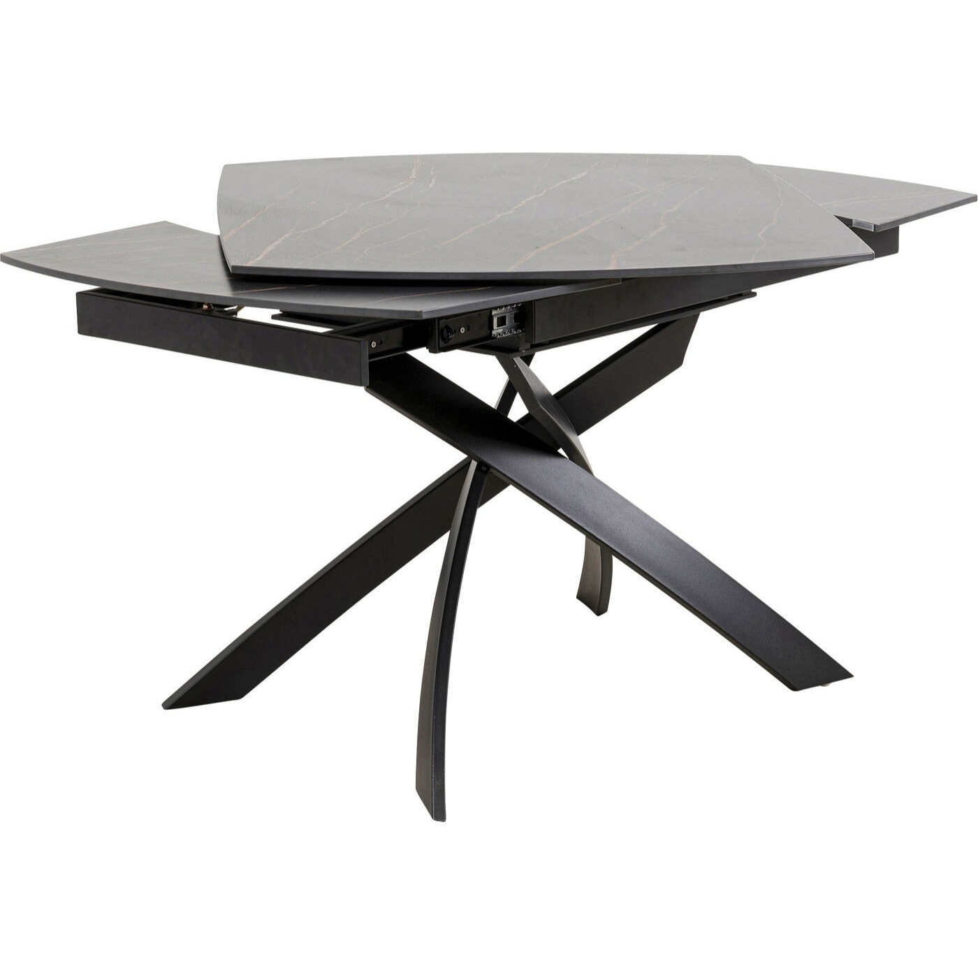 Table à rallonges Twist 180x90cm noire Kare Design