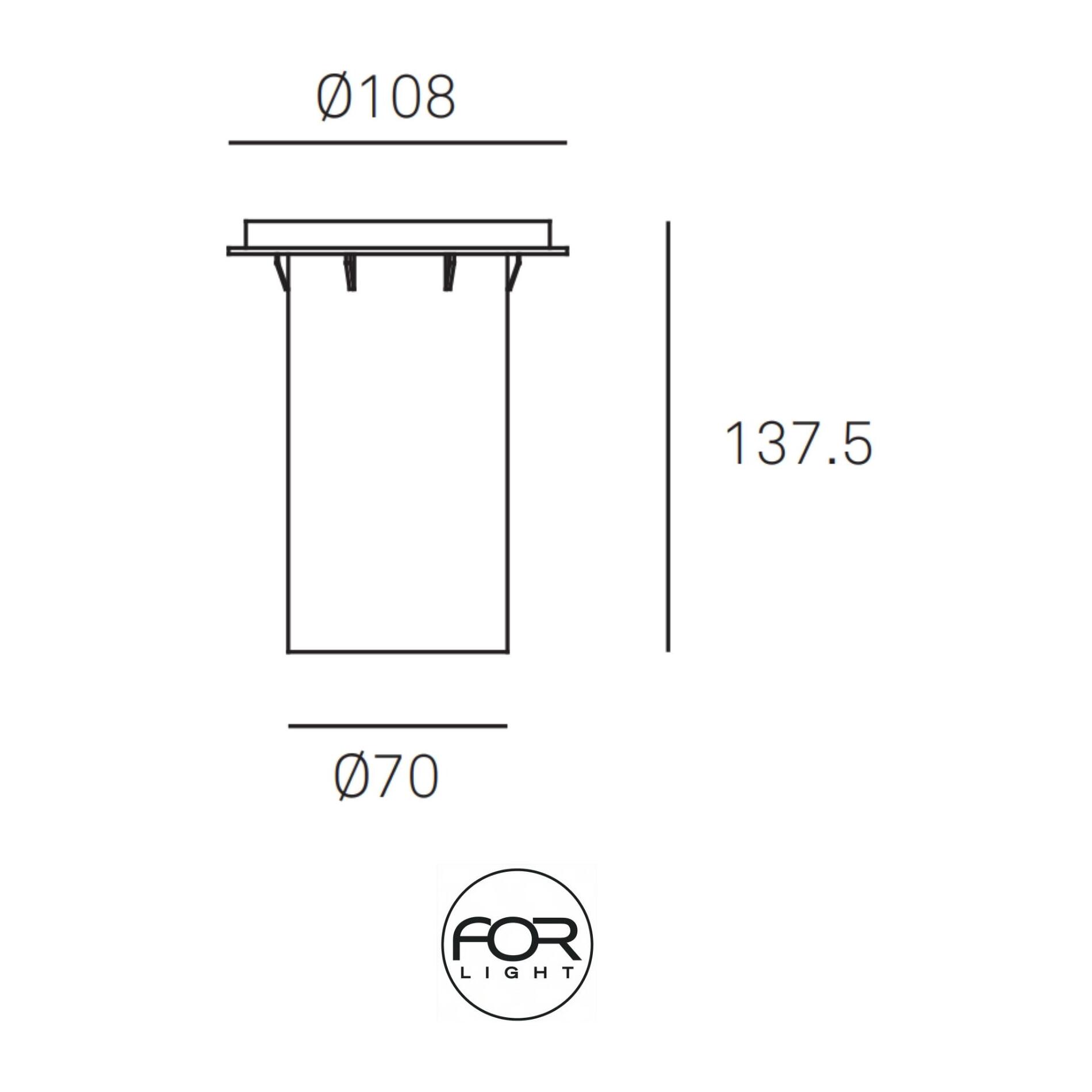 FORLIGHT Empotrable De Suelo Ip65/Ip67 Ringo Ø110Mm Gu10 50W Acero Inoxidable 525Lm