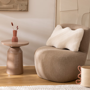 Coussin forme Wavy bliss blanc 48x35cm