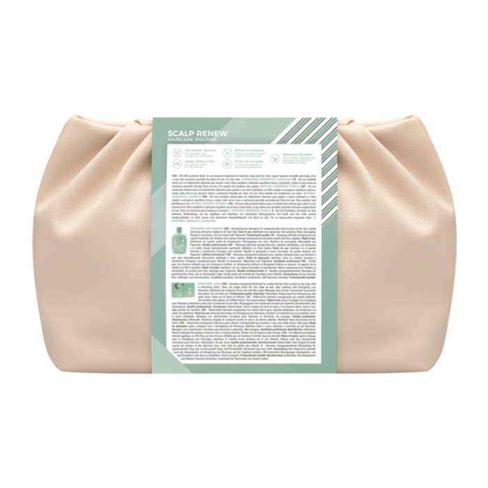 ALFAPARF MILANO Set Semi Di Lino Scalp Renew Energizing Shampoo 250ml + Lotion 24x10ml + Pochette Omaggio