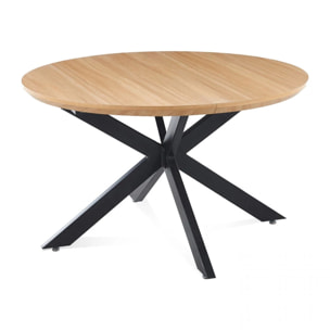 Mesa redonda extensible Asuna Roble Negro