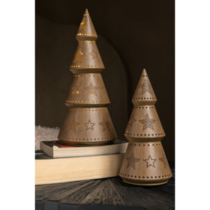 J-Line arbre LED avec étoiles - fer - marron - small