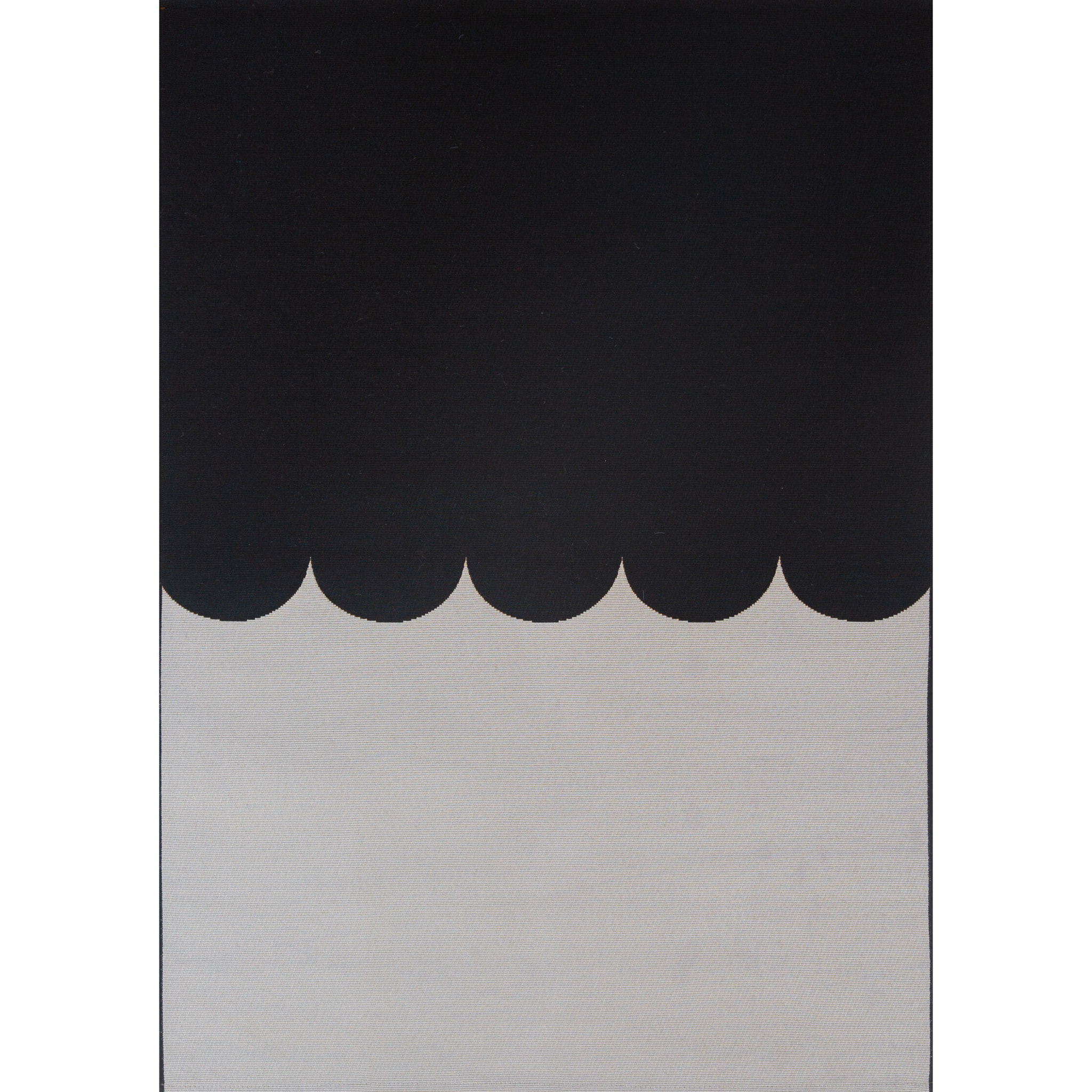 RIVIERA - Tapis intérieur/extérieur à motif festonné bleu