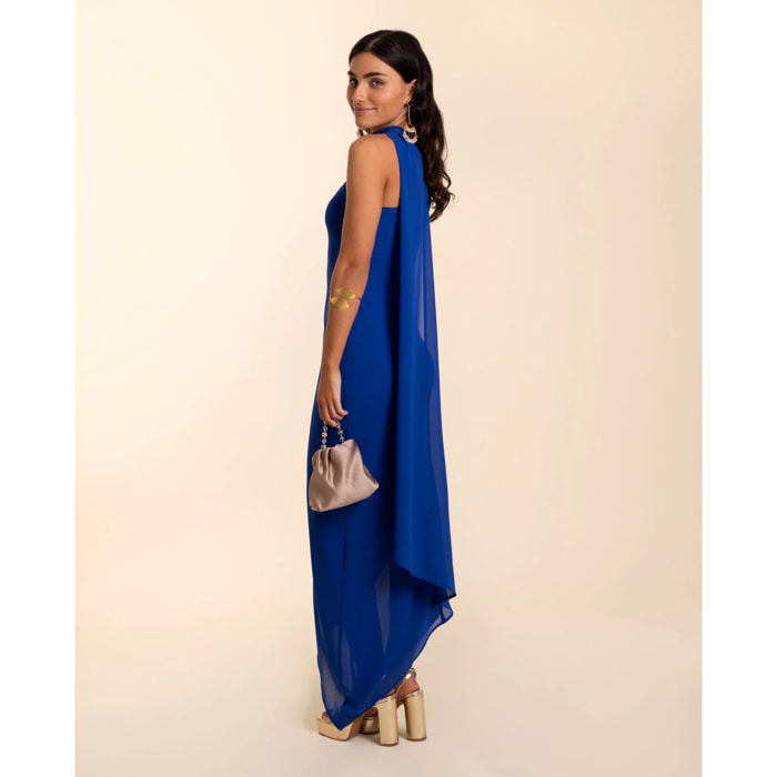 Vestido asimétrico con fular