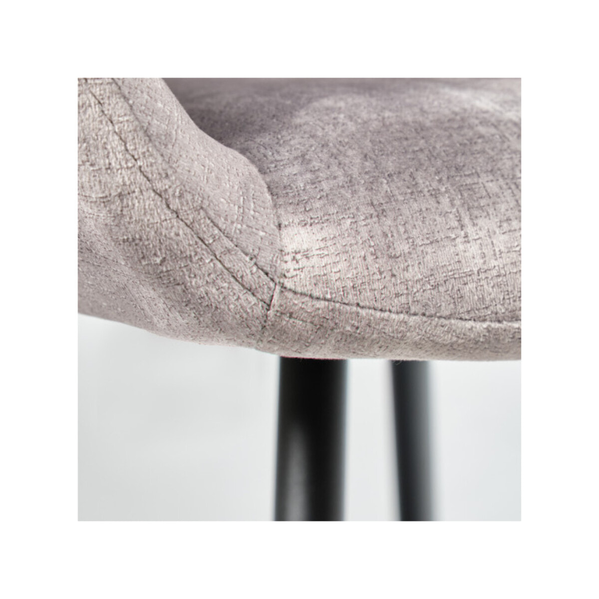 Chaise avec accoudoirs et pieds en métal noir - gris - ROSA