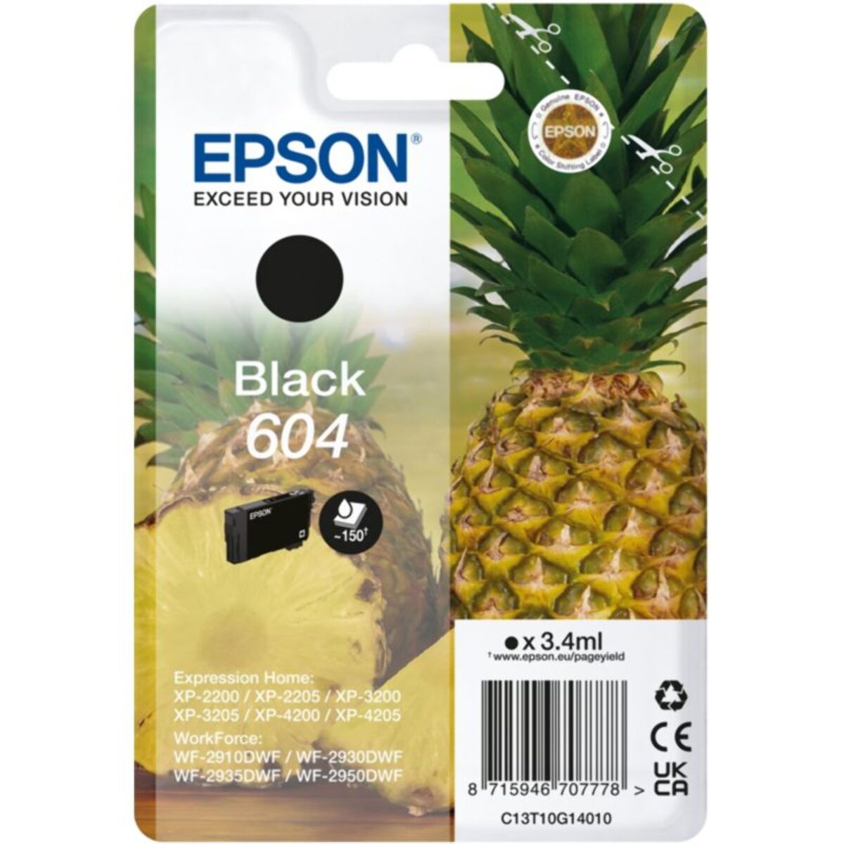 Cartouche d'encre EPSON Originale 604 Noire Standard - C13T09R14010