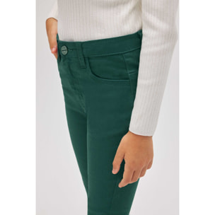 Jeans a gamba larga verde bottiglia per ragazze