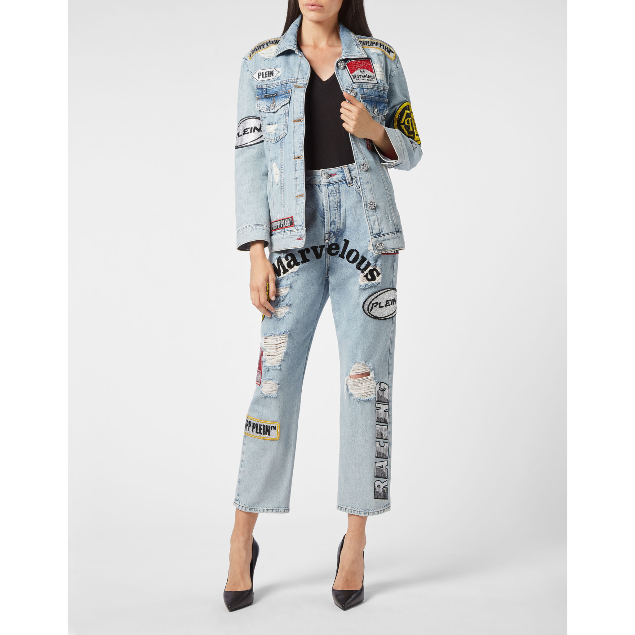 PHILIPP PLEIN Denim Trousers Loose Fit