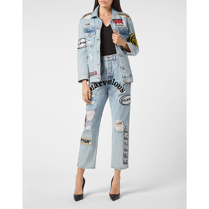 PHILIPP PLEIN Denim Trousers Loose Fit