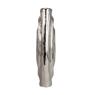 Florero Aluminio Plateado 21x12x47 Cm