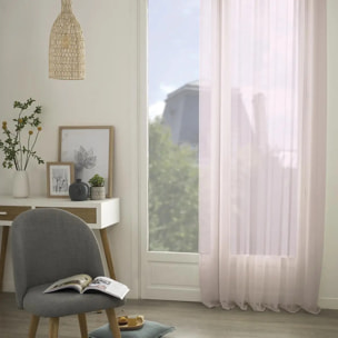 Voilage "Moly" rose clair 135x240cm