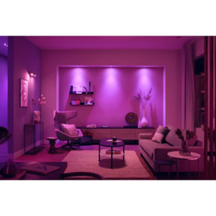 Pack PHILIPS HUE W&C CENTURA encastré x3 rond Alu