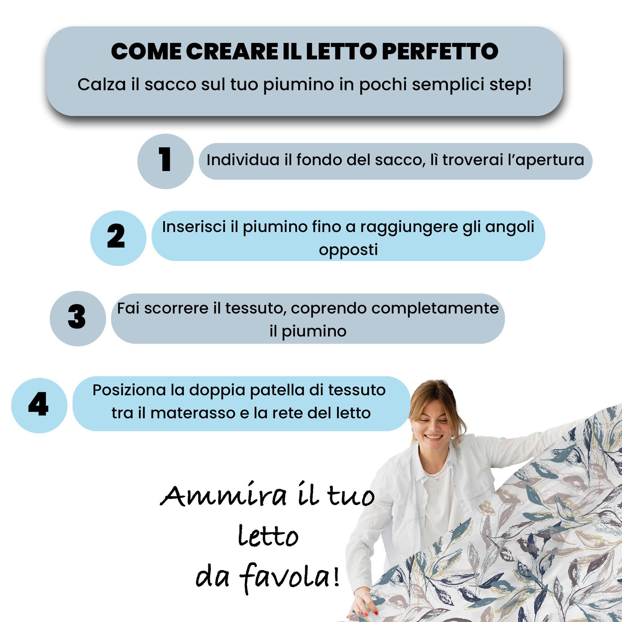 PARURE COPRIPIUMINO IDA, 100% Cotone - VESTA
