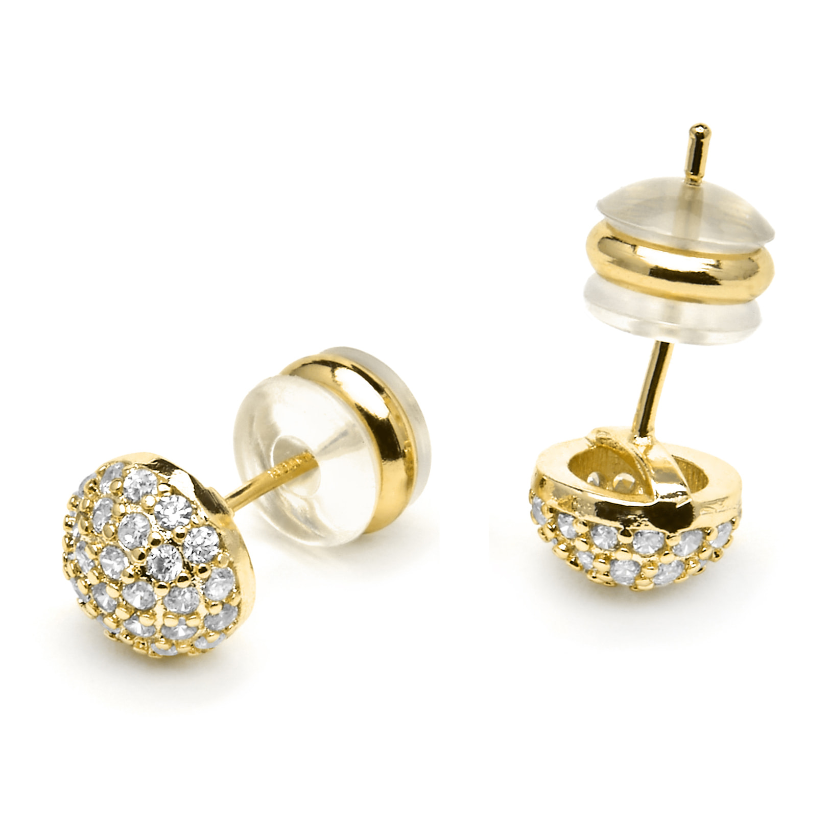 Pendientes acabado oro amarillo de 18k y Circonita Brillante