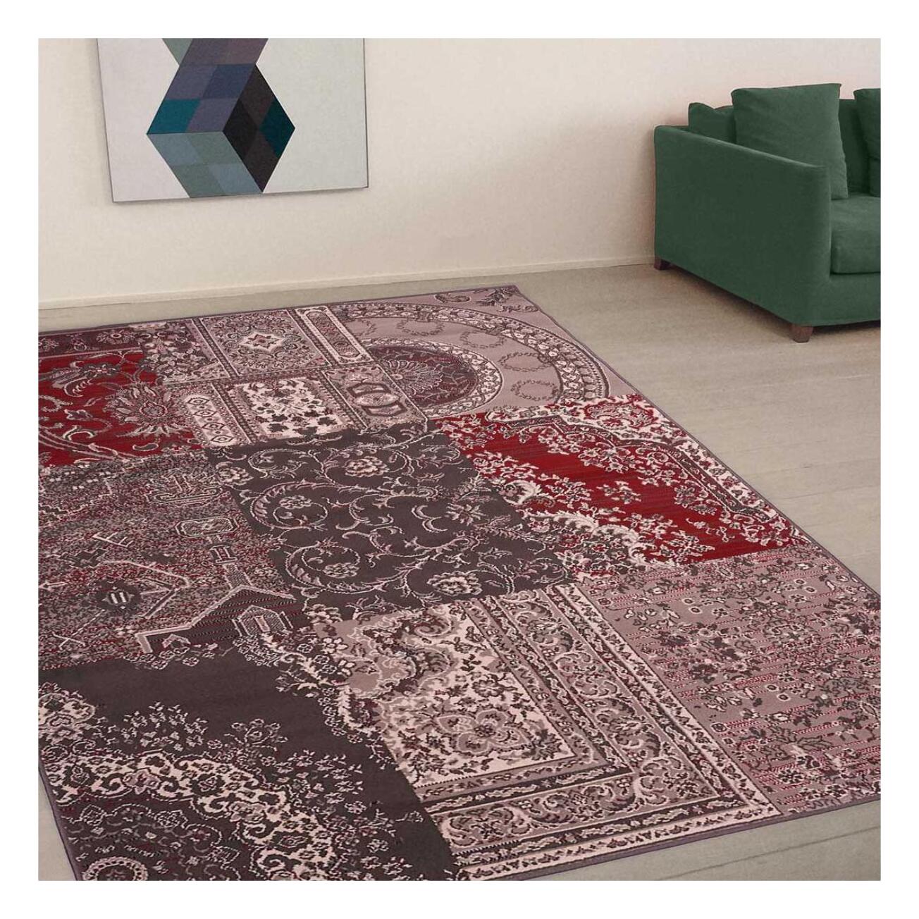Tapis salon et chambre tissé motif baroque RUBE