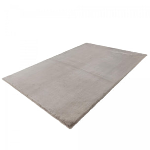 Tapis longs poils shaggy tissé motif uni NUJO