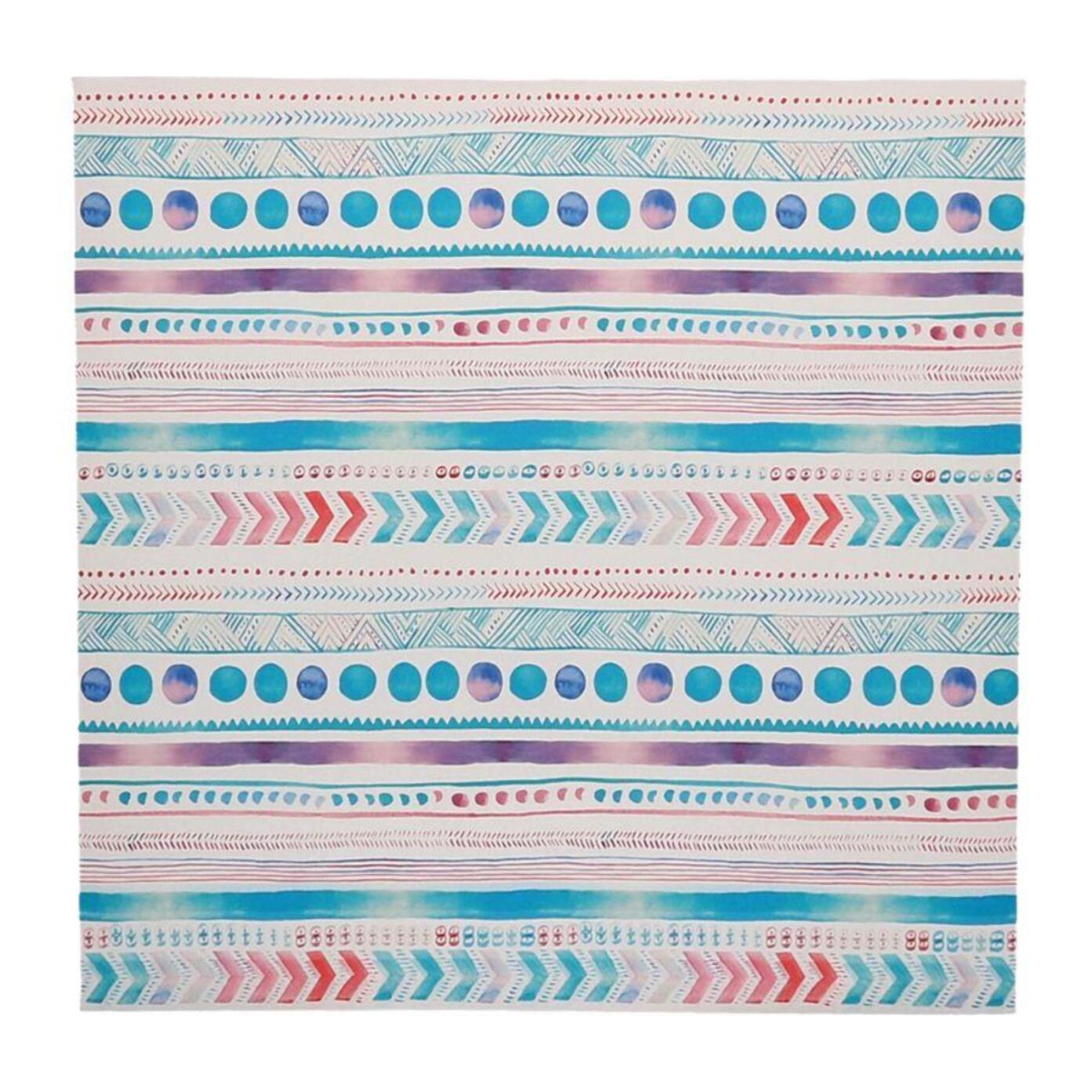 Quadro stampa mosaico rosa azzurro cm40x40x1,5