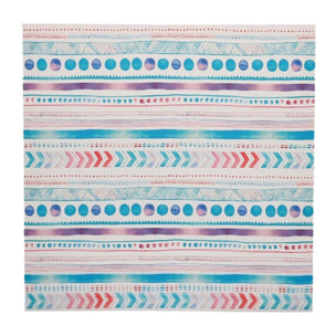 Quadro stampa mosaico rosa azzurro cm40x40x1,5