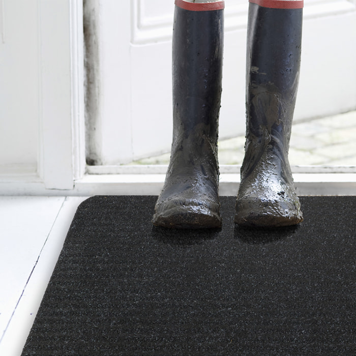 Tapis d'entrée - JE CHERCHE UNE IDEE - Antidérapant - Noir