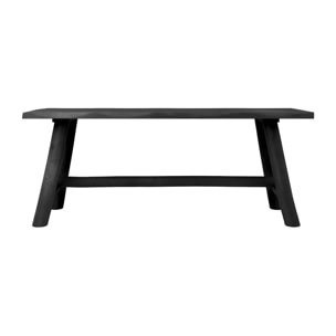 Banc noir en bois de manguier 110 cm - Toxis