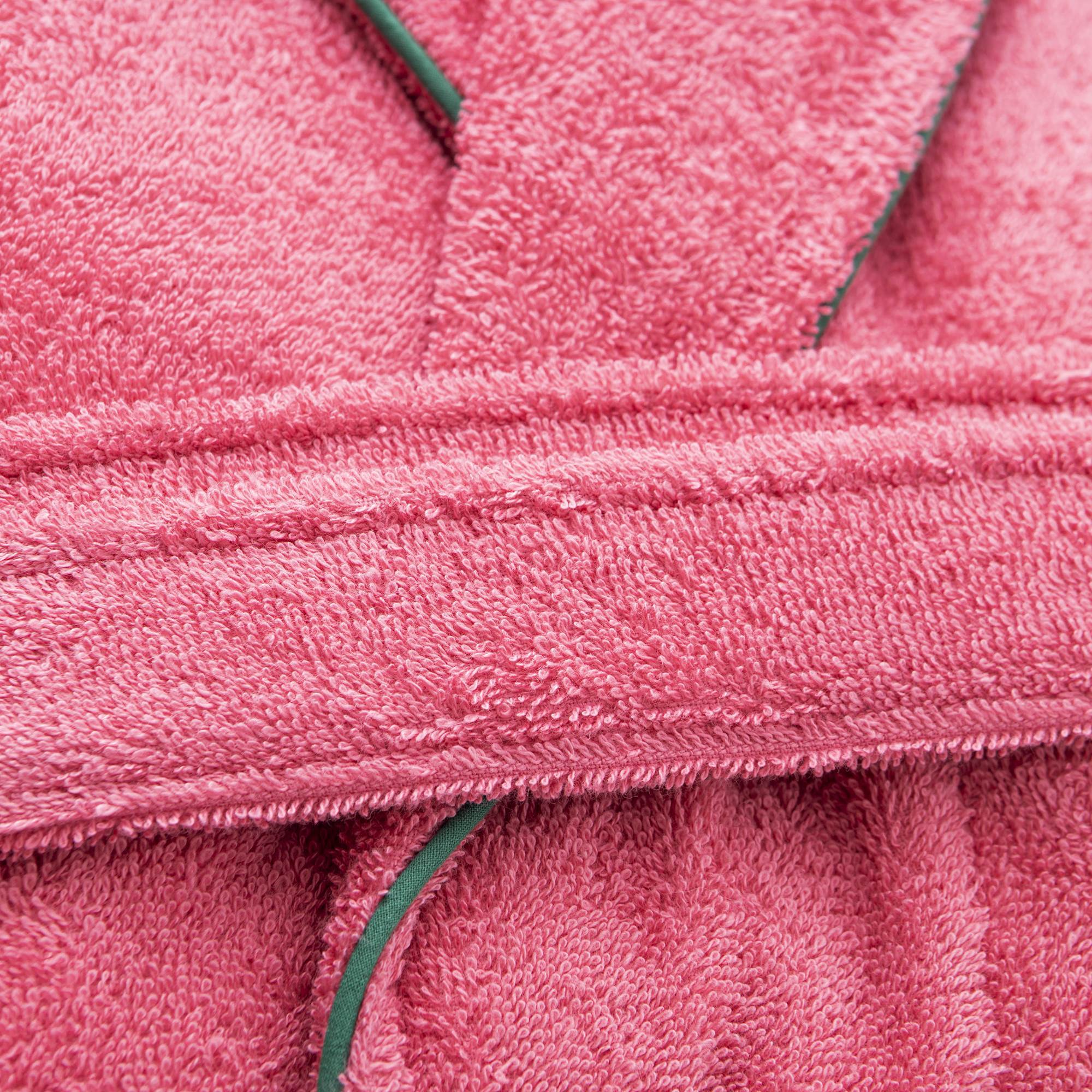 Albornoz s/m 420gsm 100% algodon c/ logo bordado rosa core benetton