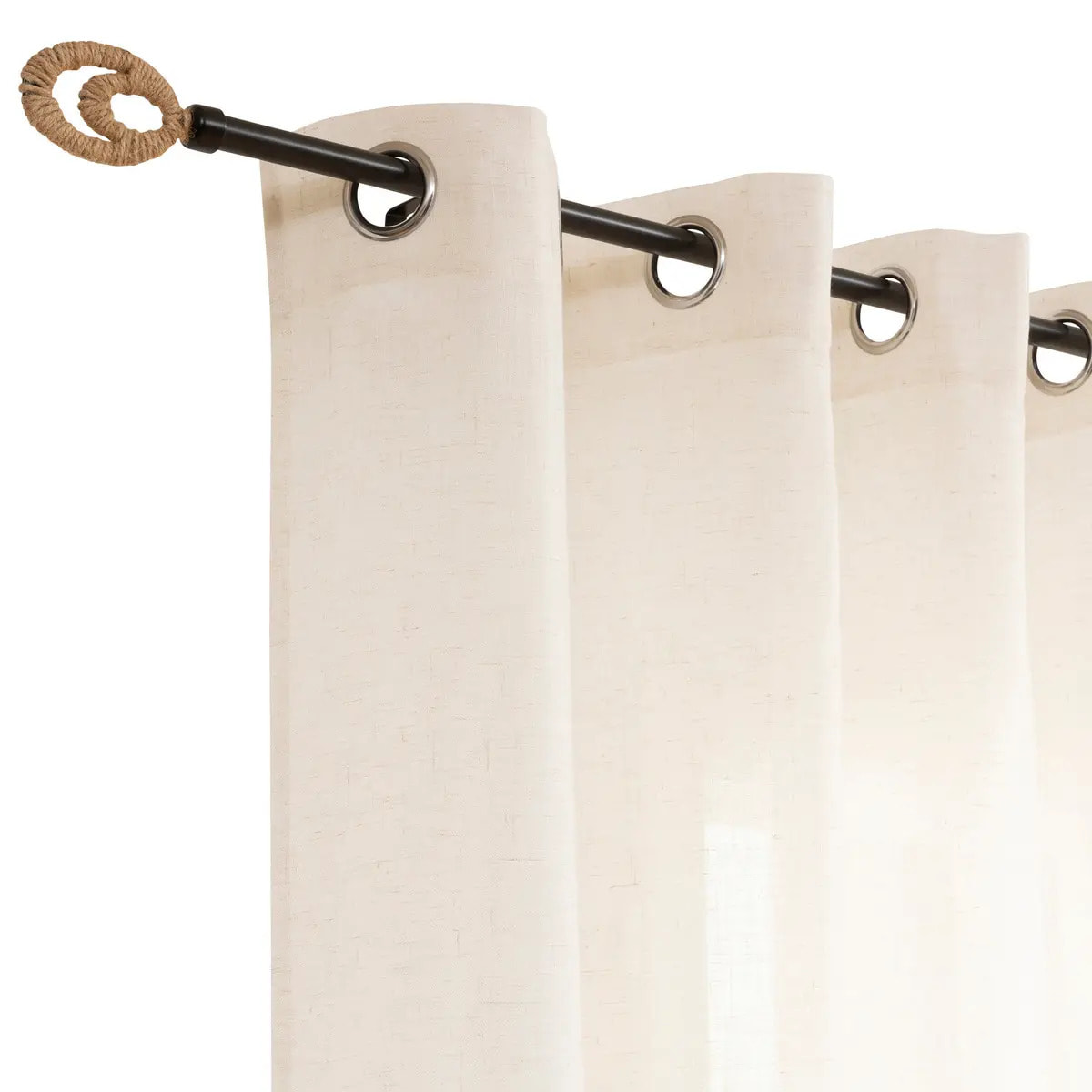 Tringle natura Elli210-380, noir en métal