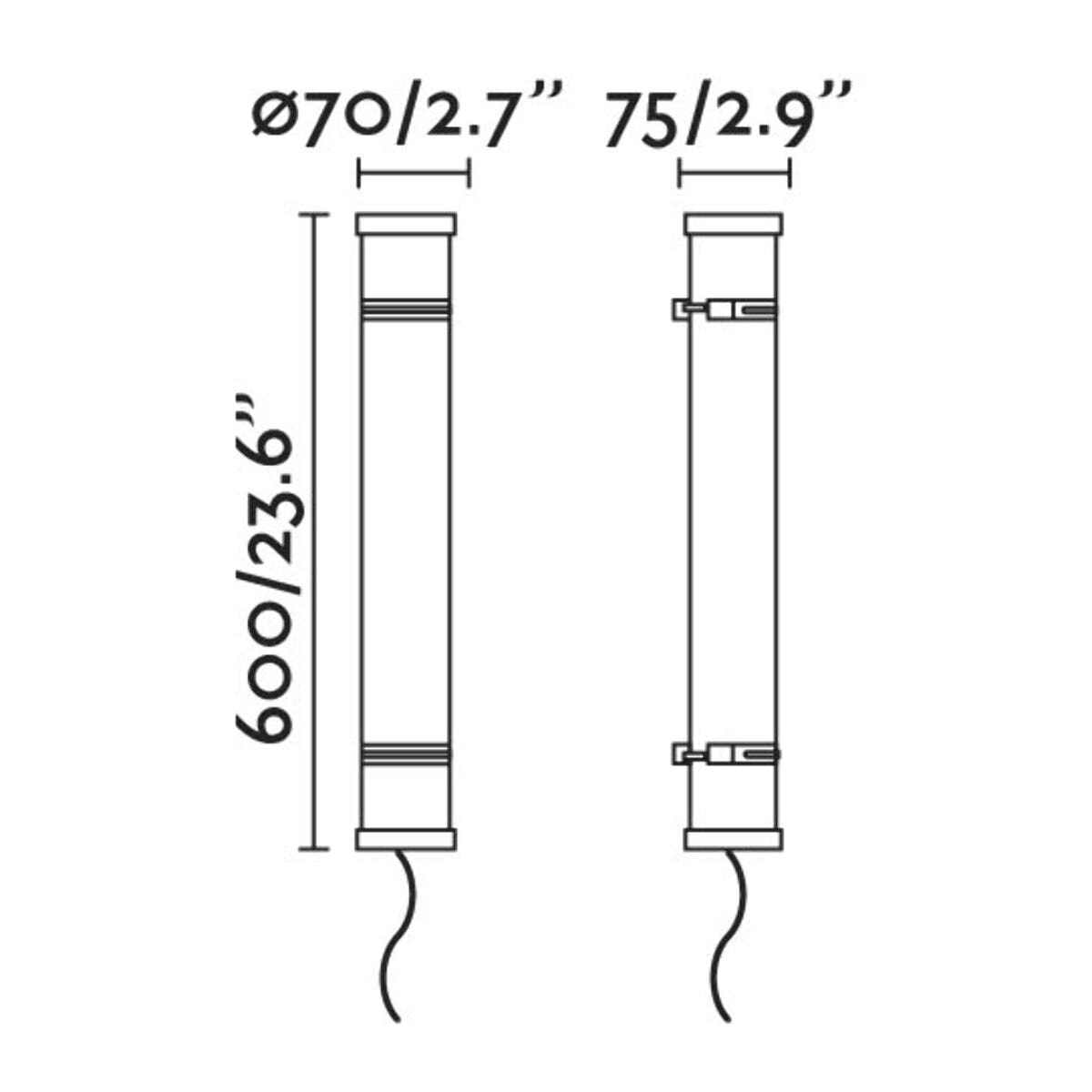 SCUBA 600 Aplique cromo 20W
