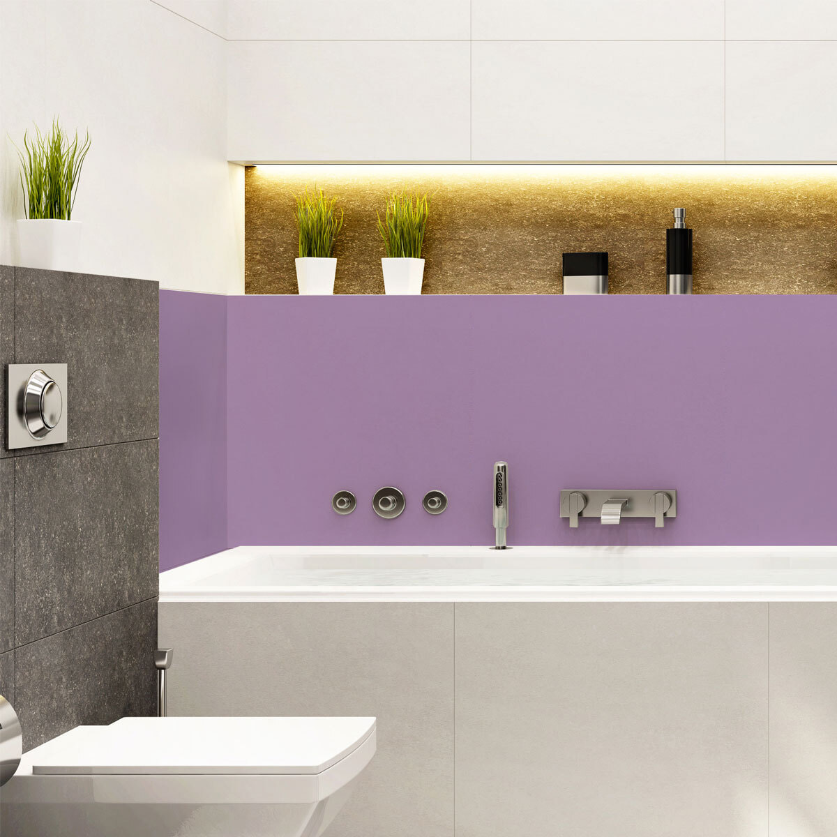 Rouleau adhésif décoratif Vinyle au Mètre - Lilas - Sticker Lavable Imperméable Mur Cuisine Meubles