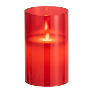 J-Line lampe Brillante - verre - rouge - small - LED