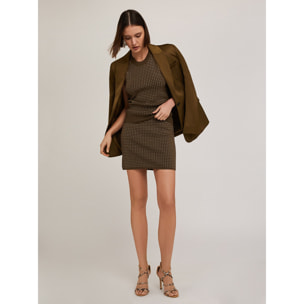 Motivi - Gonna corta in maglia con strass - Verde militare