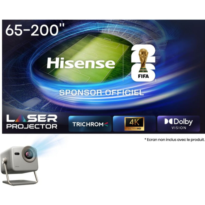 Vidéoprojecteur home cinéma HISENSE Laser Mini Projecteur M2 Pro - Ultra HD -1300 lumens - VIDAA