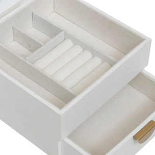 Boîte à bijou "Wild" bois blanc 20x20cm