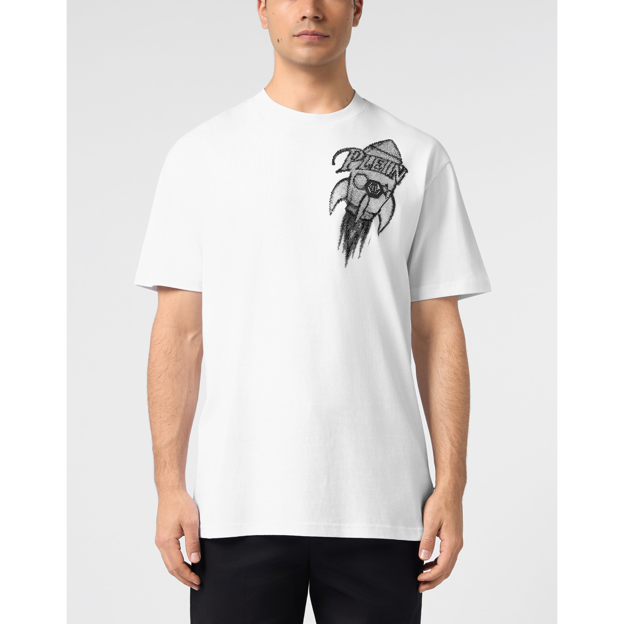 PHILIPP PLEIN Camiseta de cuello redondo y manga corta