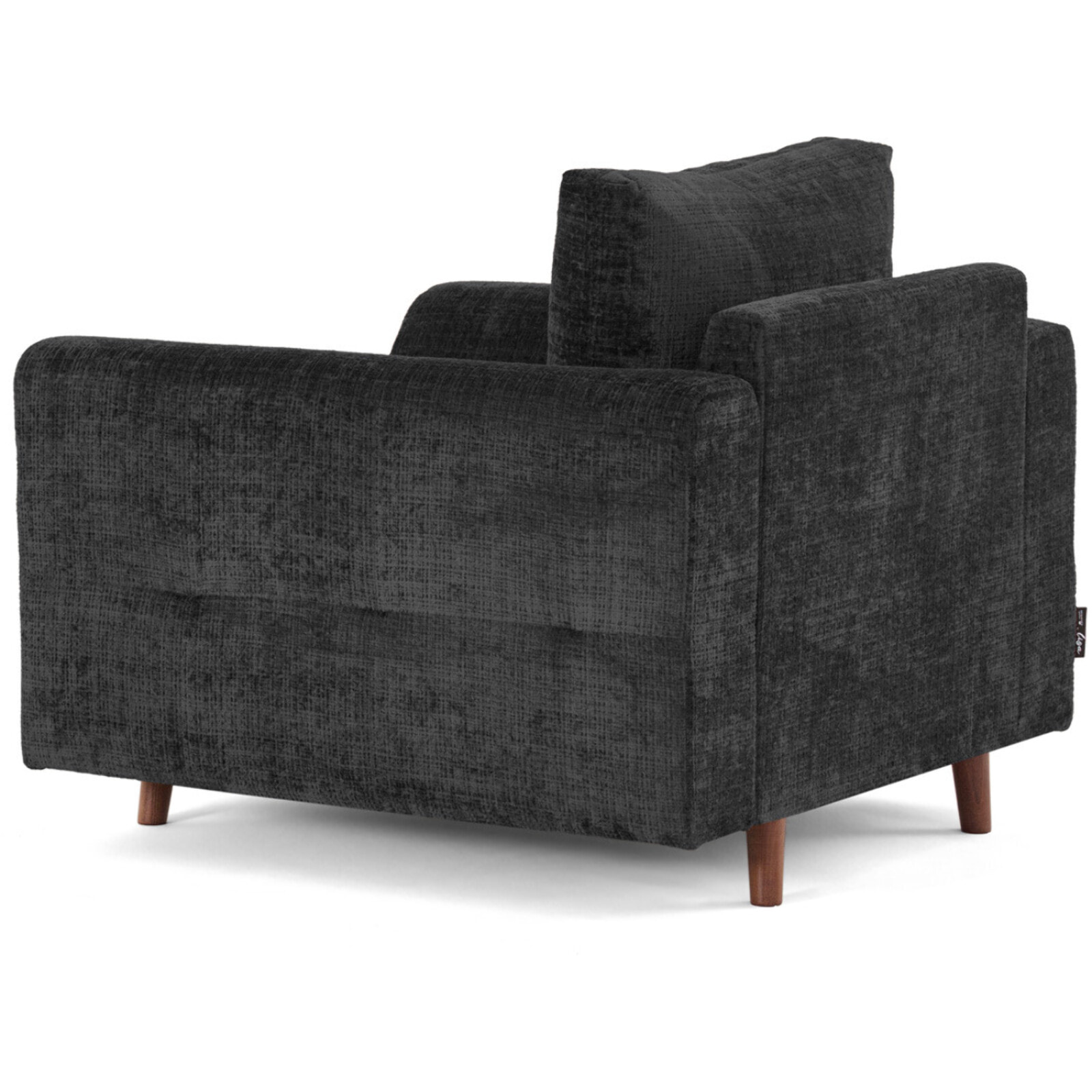 Rune - fauteuil en velours texturé - Gris Anthracite