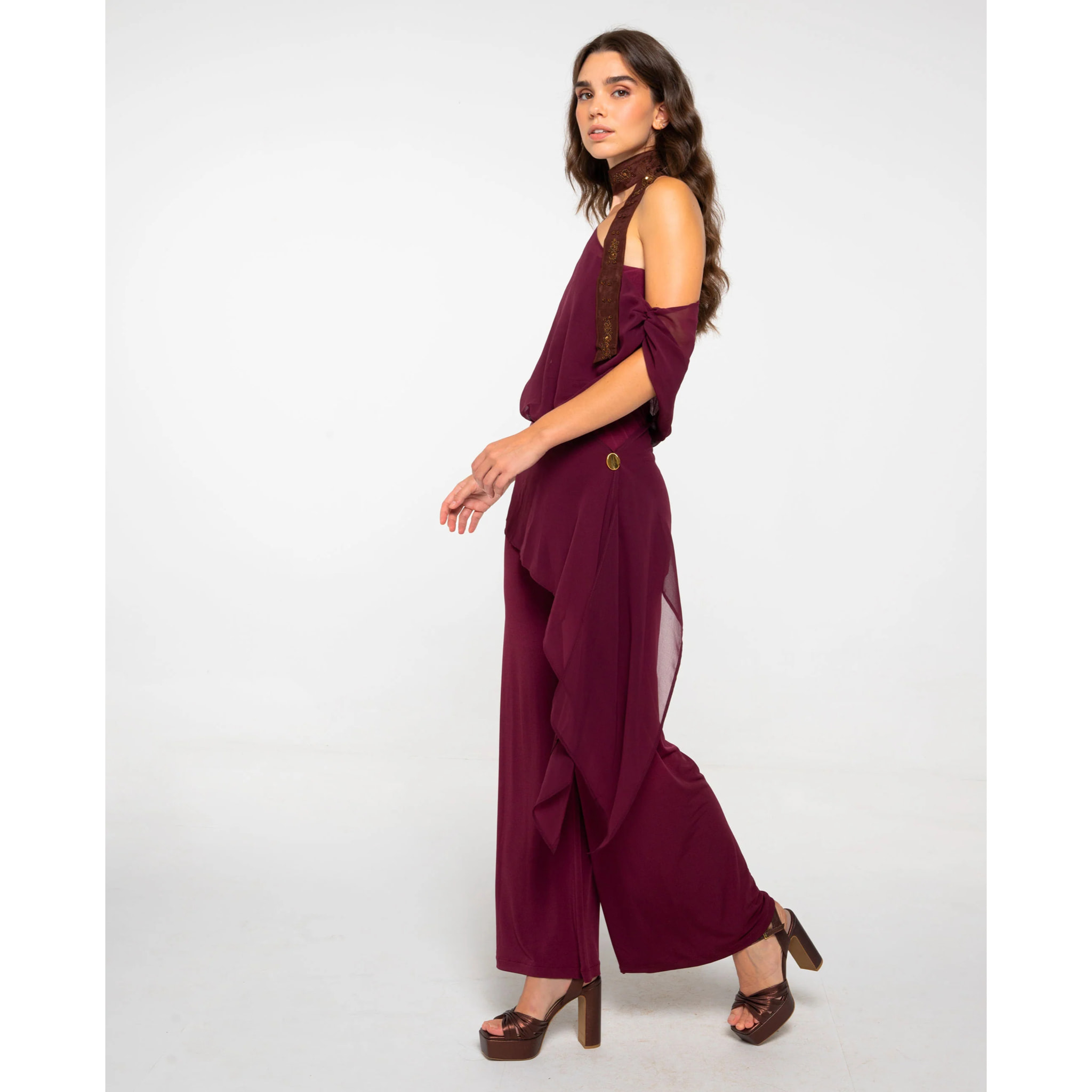 Mono largo de punto con capa multiposición