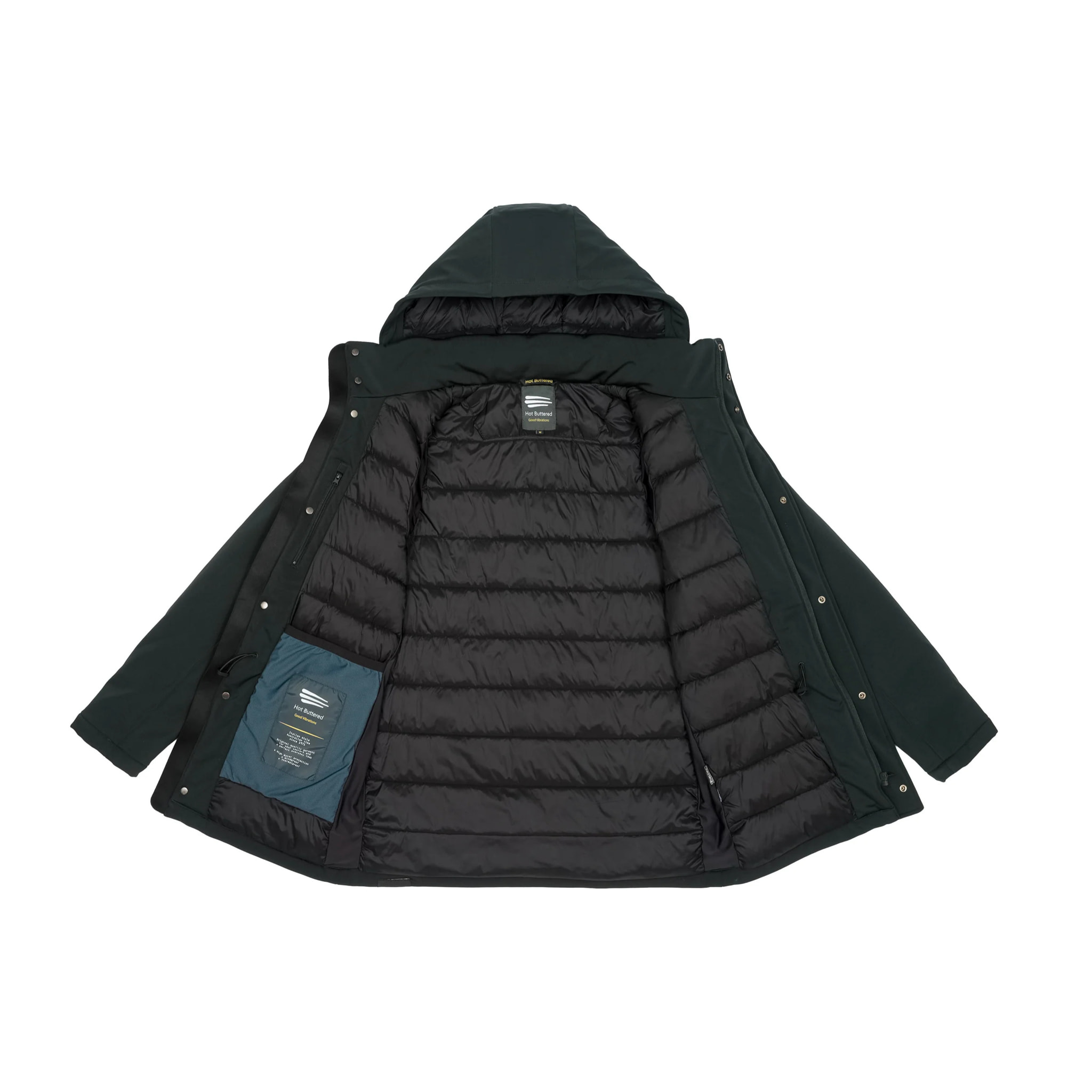 Parka NUSAKAN imbottito impermeabile verde scuro