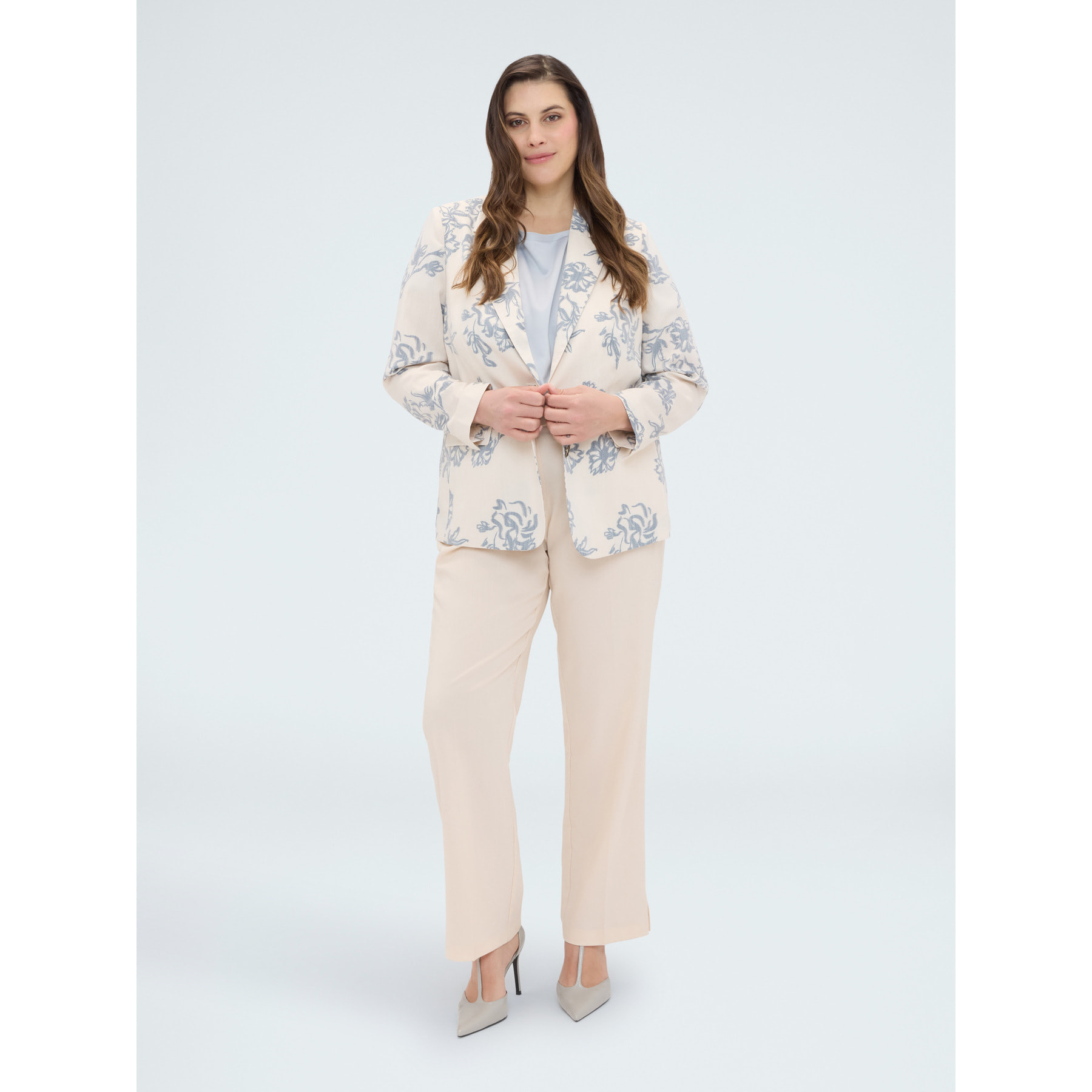 Fiorella Rubino - Blazer con estampado floral - Beige