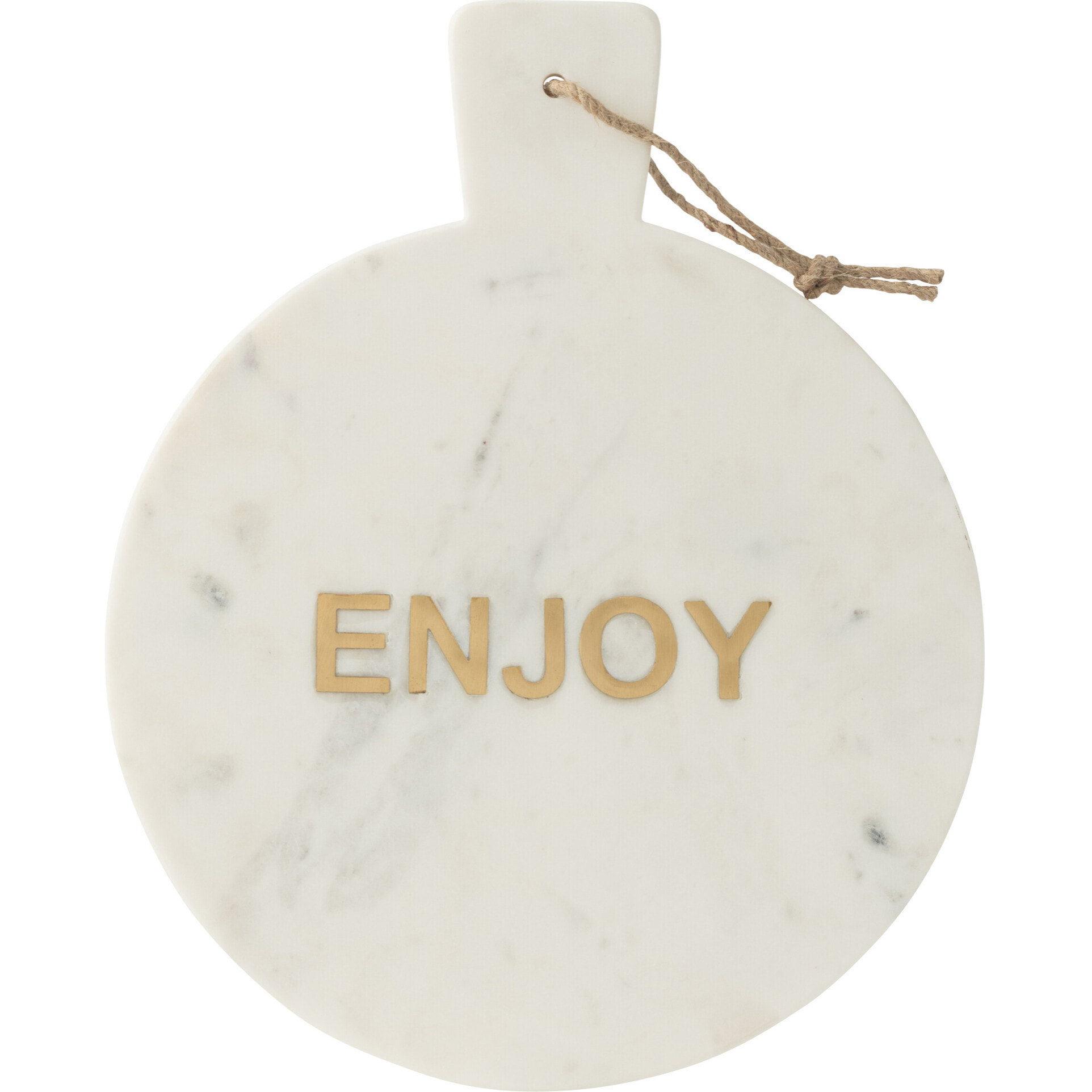 J-Line planche à fromage Rond Enjoy Marbre - pierre - blanc