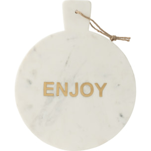 J-Line planche à fromage Rond Enjoy Marbre - pierre - blanc