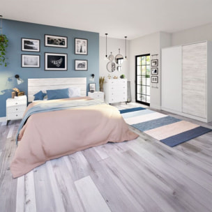 Cabecero con mesitas Iconic Blanco Velho - Negro