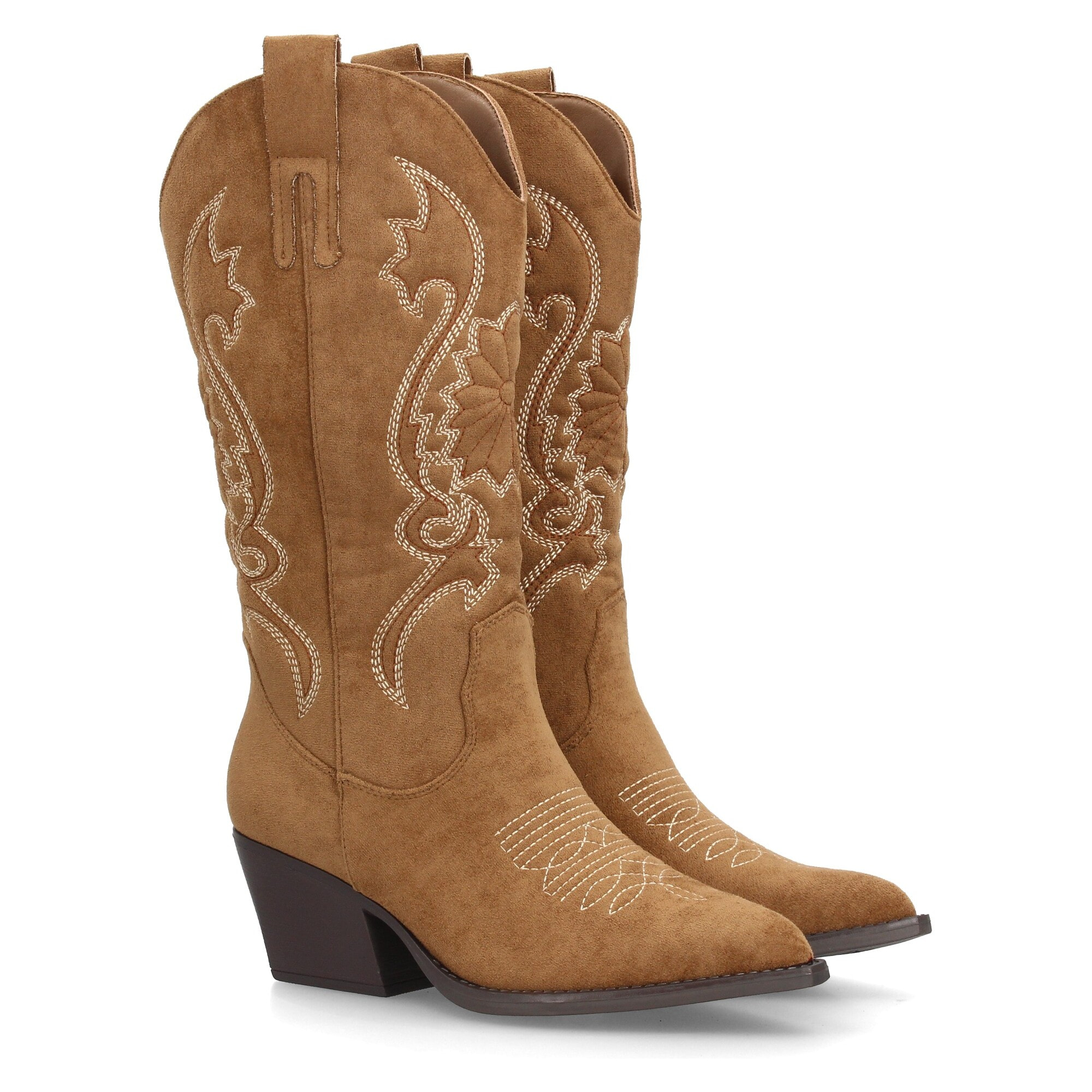 Bota cowboy de caña alta con bordados