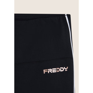 Leggings sport 7/8 vita super alta con profili a contrasto