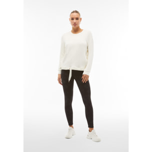 Leggings in felpa con stampa floreale in tono